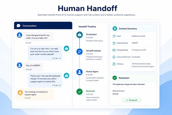 Chatbot Human Handoff - AI Chatbot Development Company in India
