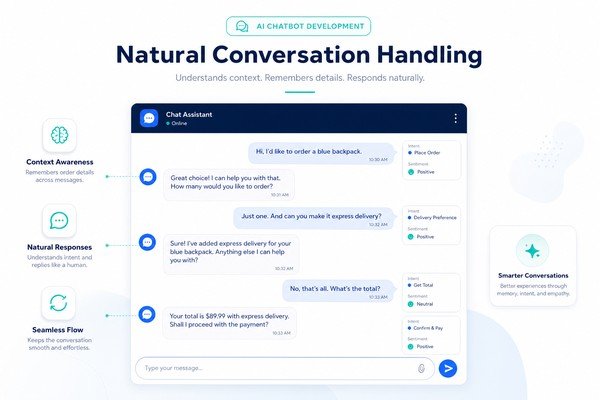 Natural Conversation Handling - AI Chatbot Development Company in India