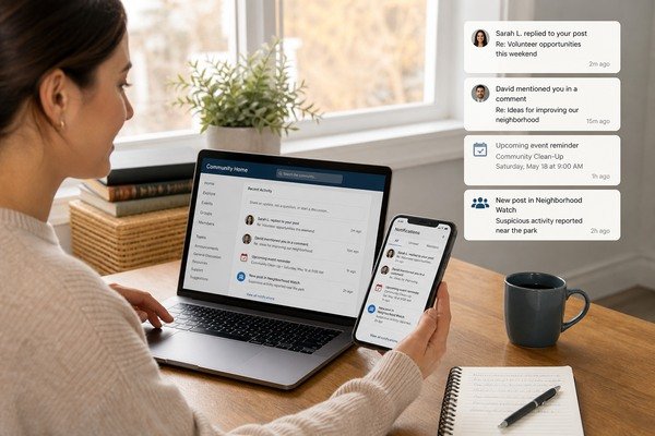 Notifications and Member Engagement - Community Website Development Company in India
